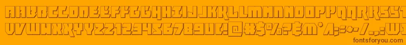 furiosa3d Font – Brown Fonts on Orange Background