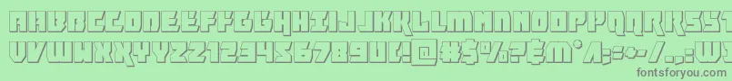 furiosa3d Font – Gray Fonts on Green Background