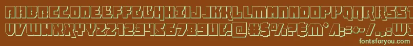 furiosa3d Font – Green Fonts on Brown Background