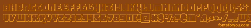 furiosa3d Font – Orange Fonts on Brown Background