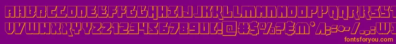Czcionka furiosa3d – pomarańczowe czcionki na fioletowym tle