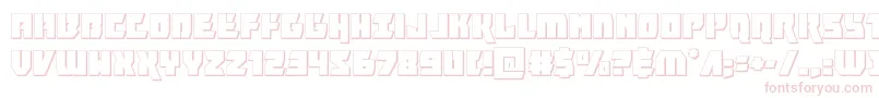 Czcionka furiosa3d – różowe czcionki na białym tle