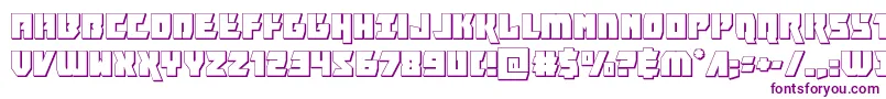 furiosa3d Font – Purple Fonts on White Background