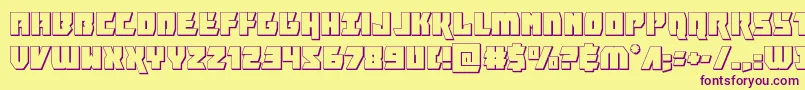 furiosa3d Font – Purple Fonts on Yellow Background