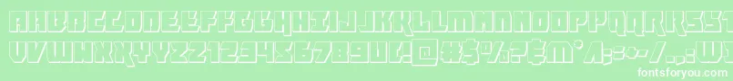 フォントfuriosa3d – 緑の背景に白い文字