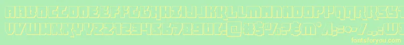 furiosa3d Font – Yellow Fonts on Green Background