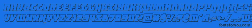 furiosa3dital Font – Black Fonts on Blue Background