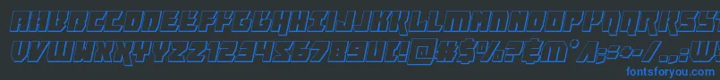 furiosa3dital Font – Blue Fonts on Black Background