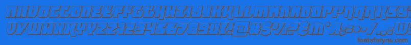 furiosa3dital Font – Brown Fonts on Blue Background