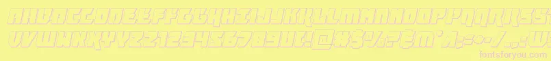 furiosa3dital Font – Pink Fonts on Yellow Background