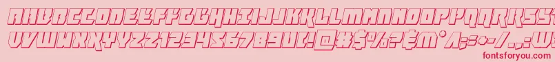 Fonte furiosa3dital – fontes vermelhas em um fundo rosa