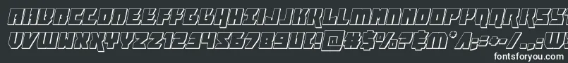 フォントfuriosa3dital – 黒い背景に白い文字
