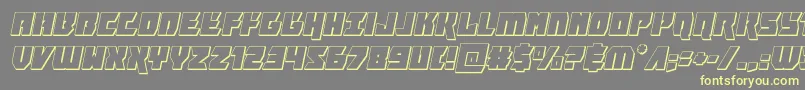 furiosa3dital Font – Yellow Fonts on Gray Background