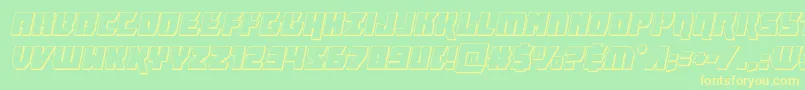 furiosa3dital Font – Yellow Fonts on Green Background