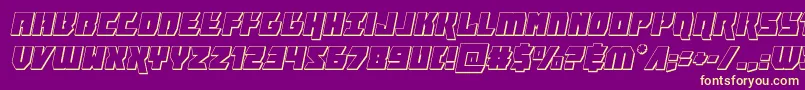 furiosa3dital Font – Yellow Fonts on Purple Background