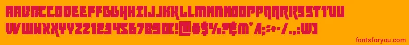 フォントfuriosacond – オレンジの背景に赤い文字