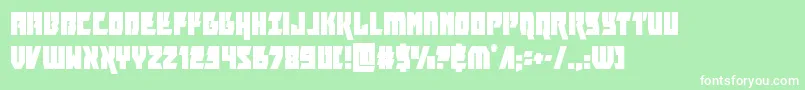 フォントfuriosacond – 緑の背景に白い文字