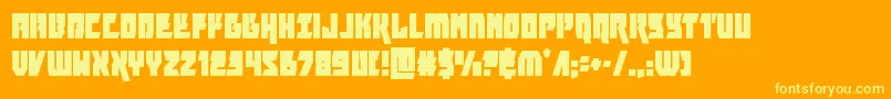 furiosacond Font – Yellow Fonts on Orange Background