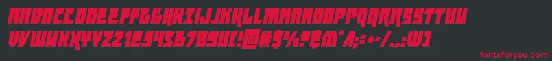 フォントfuriosacondital – 黒い背景に赤い文字