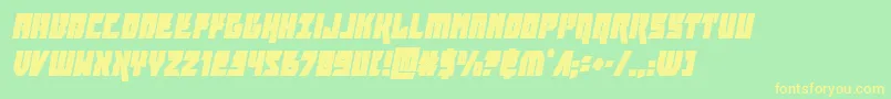 furiosacondital Font – Yellow Fonts on Green Background
