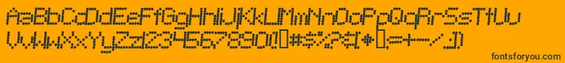 TelegraphicBoldItalic Font – Black Fonts on Orange Background