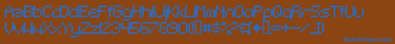 TelegraphicBoldItalic Font – Blue Fonts on Brown Background
