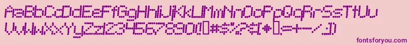 TelegraphicBoldItalic Font – Purple Fonts on Pink Background