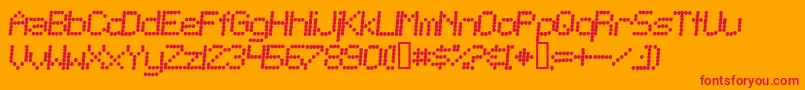 TelegraphicBoldItalic Font – Red Fonts on Orange Background