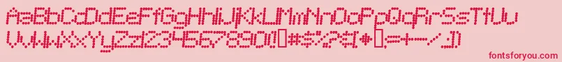 TelegraphicBoldItalic Font – Red Fonts on Pink Background