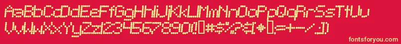 TelegraphicBoldItalic Font – Yellow Fonts on Red Background