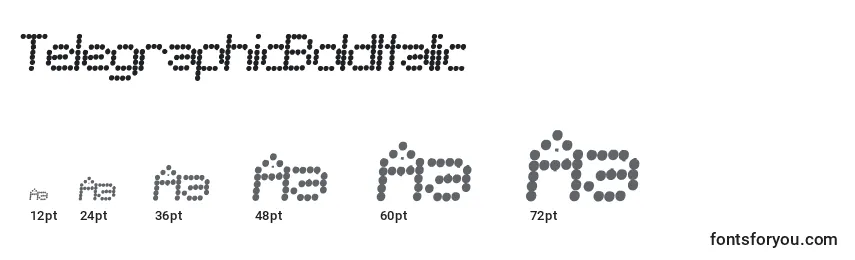 TelegraphicBoldItalic Font Sizes
