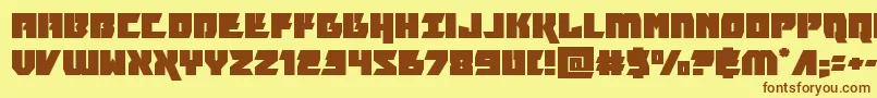 furiosaexpand-Schriftart – Braune Schriften auf gelbem Hintergrund
