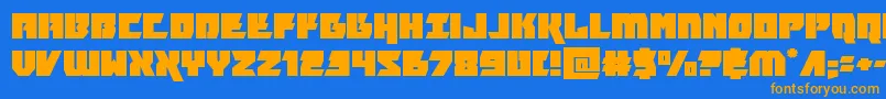furiosaexpand Font – Orange Fonts on Blue Background