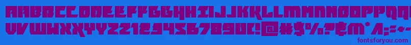 furiosaexpand Font – Purple Fonts on Blue Background