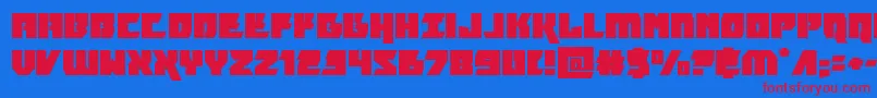 furiosaexpand-Schriftart – Rote Schriften auf blauem Hintergrund