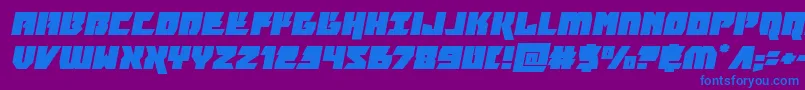 furiosaexpandital Font – Blue Fonts on Purple Background