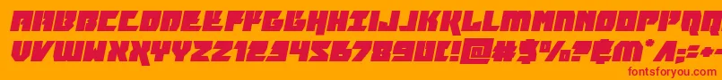 フォントfuriosaexpandital – オレンジの背景に赤い文字