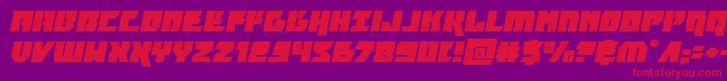 フォントfuriosaexpandital – 紫の背景に赤い文字
