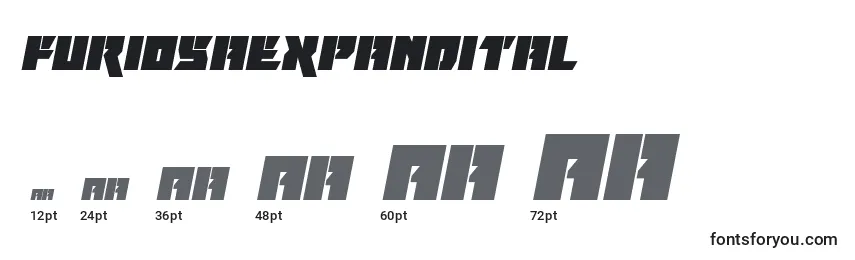 Tamaños de fuente Furiosaexpandital