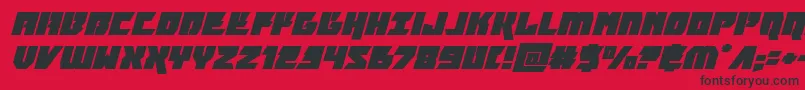 furiosaexpandsuperital Font – Black Fonts on Red Background