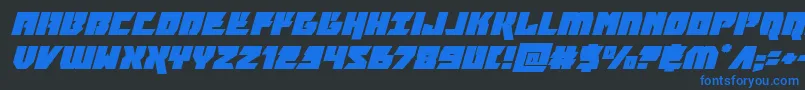 furiosaexpandsuperital Font – Blue Fonts on Black Background