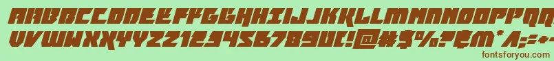 furiosaexpandsuperital Font – Brown Fonts on Green Background