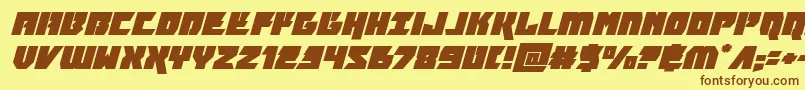 furiosaexpandsuperital Font – Brown Fonts on Yellow Background
