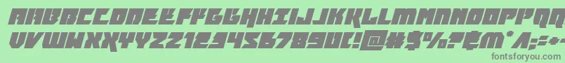 furiosaexpandsuperital Font – Gray Fonts on Green Background