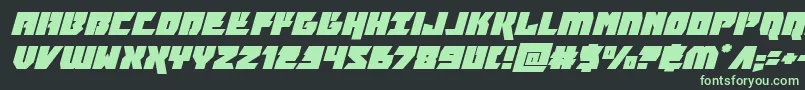 furiosaexpandsuperital Font – Green Fonts on Black Background