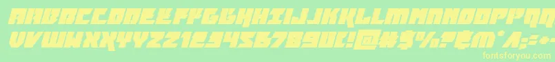furiosaexpandsuperital Font – Yellow Fonts on Green Background