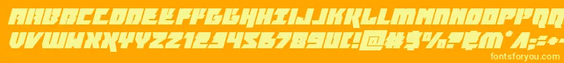 furiosaexpandsuperital Font – Yellow Fonts on Orange Background