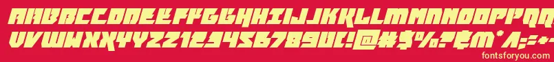 furiosaexpandsuperital Font – Yellow Fonts on Red Background