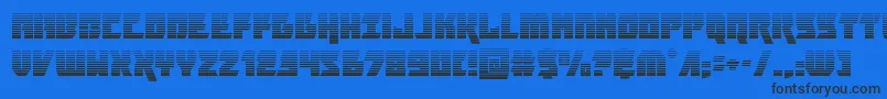 Шрифт furiosagrad – чёрные шрифты на синем фоне
