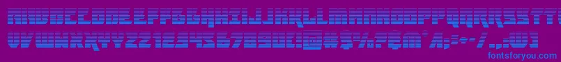 フォントfuriosagrad – 紫色の背景に青い文字